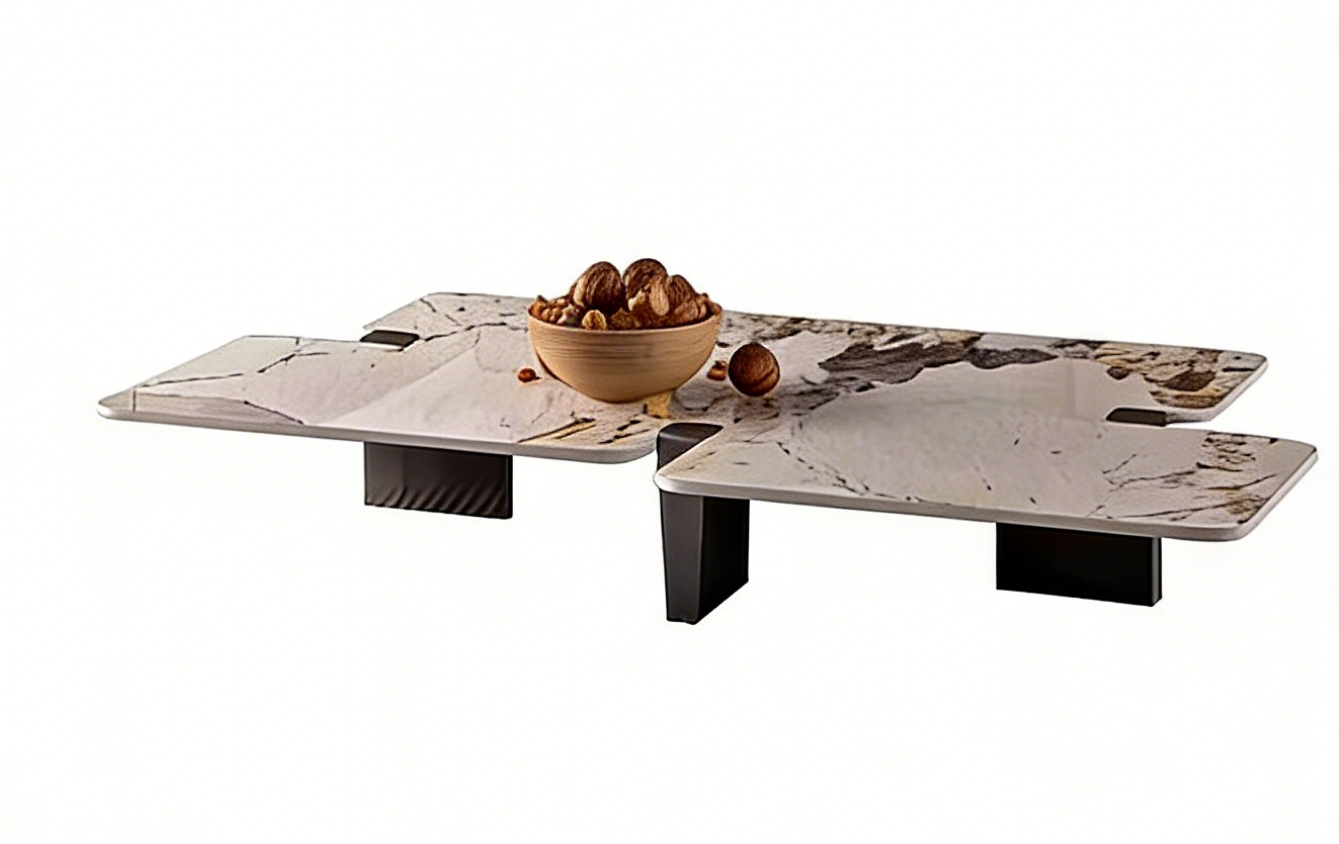 Pandora Sintered Stone Coffee Table with Carbon Steel Frame - Image 3