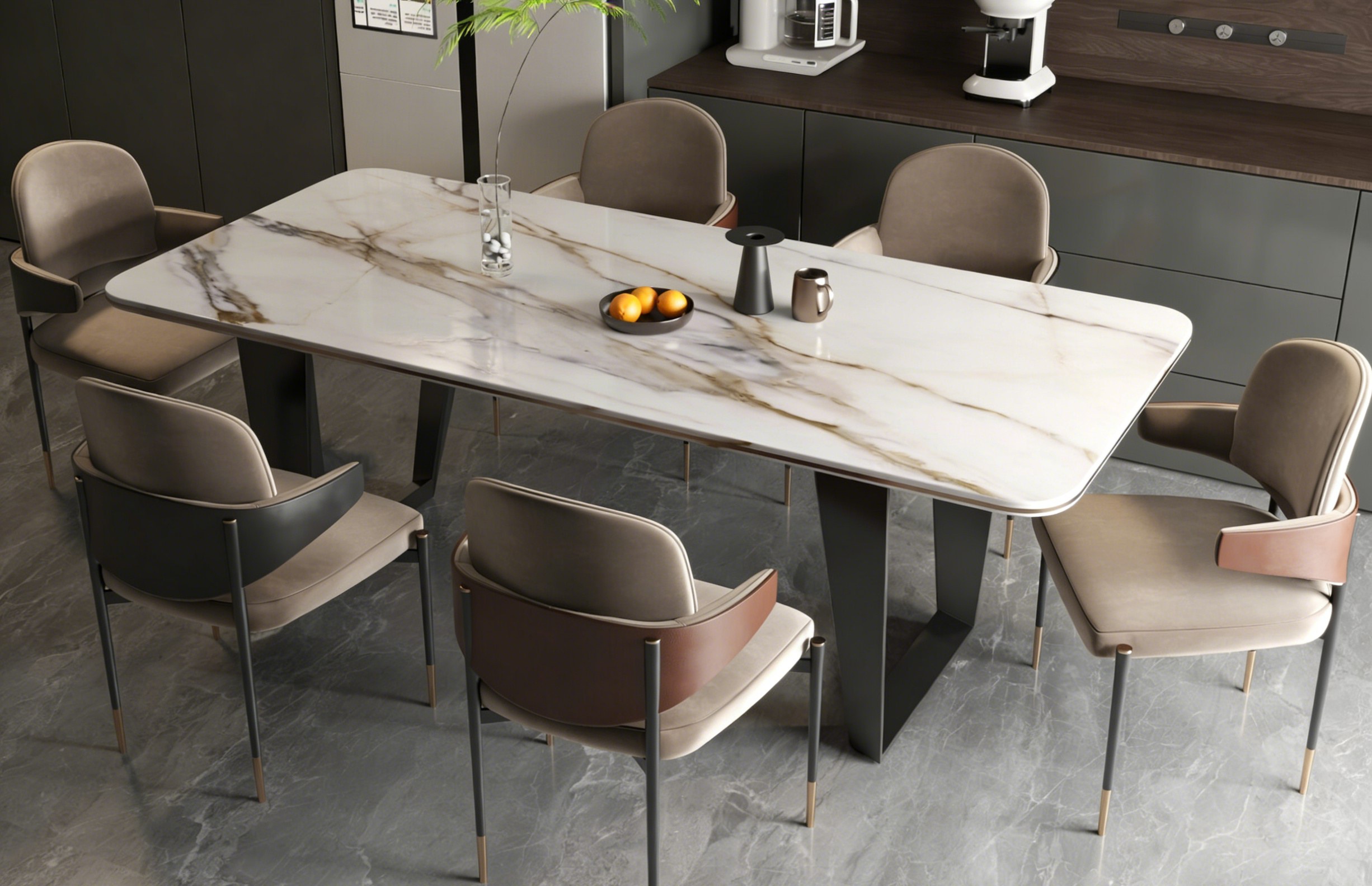 Modern Style Sintered Stone Dining Table - Image 4